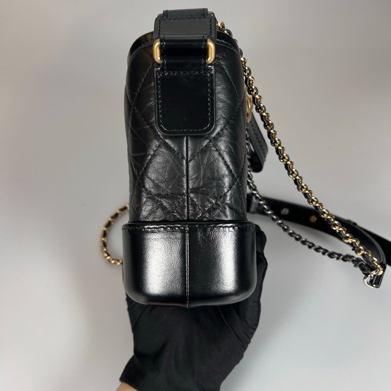 CHANEL  A91810 晶片款 全黑流浪包小號-3