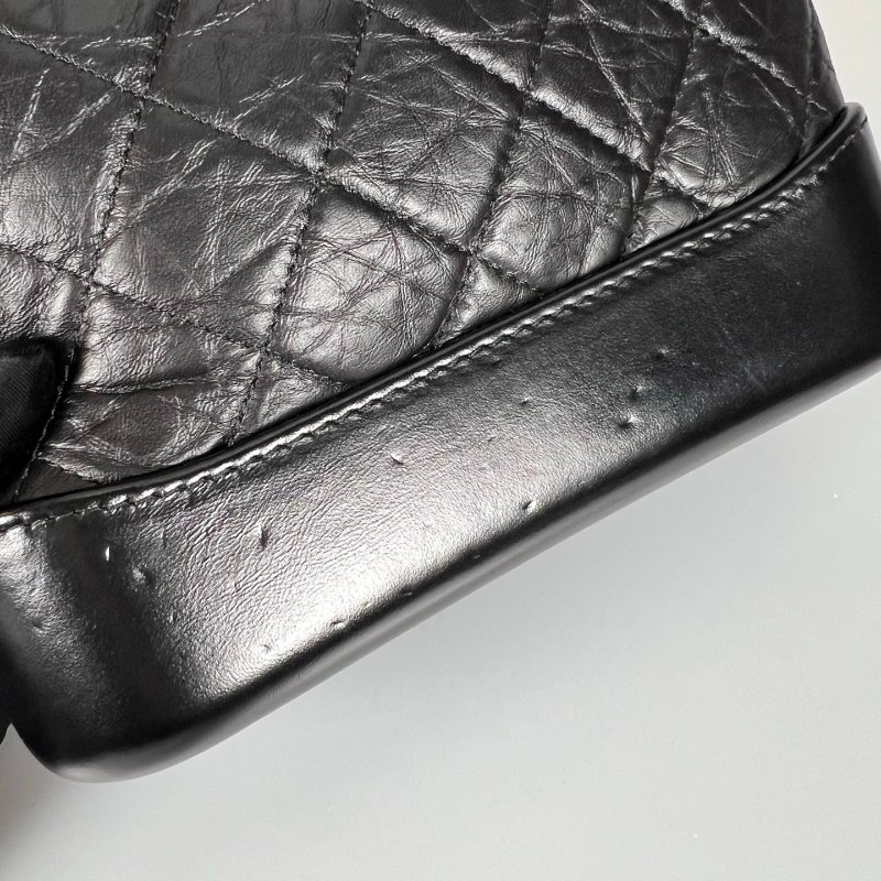 CHANEL  A91810 晶片款 全黑流浪包小號-8