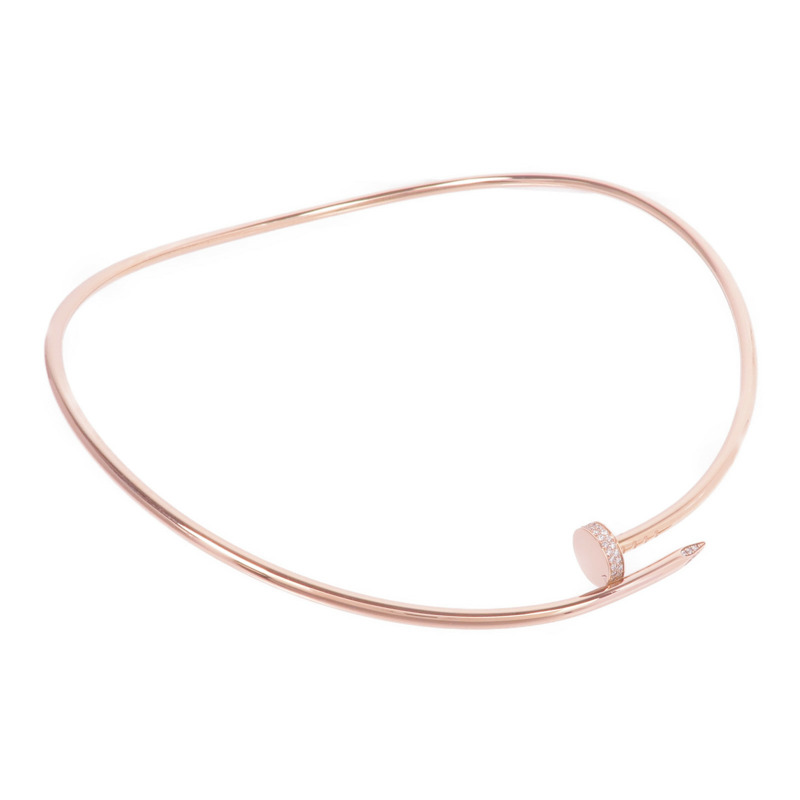 CARTIER 18K玫瑰金Juste un Clou NecklaceDiamond Necklace鑽石項鍊-1