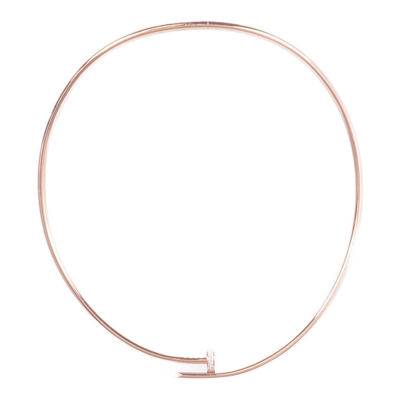 CARTIER 18K玫瑰金Juste un Clou NecklaceDiamond Necklace鑽石項鍊-3