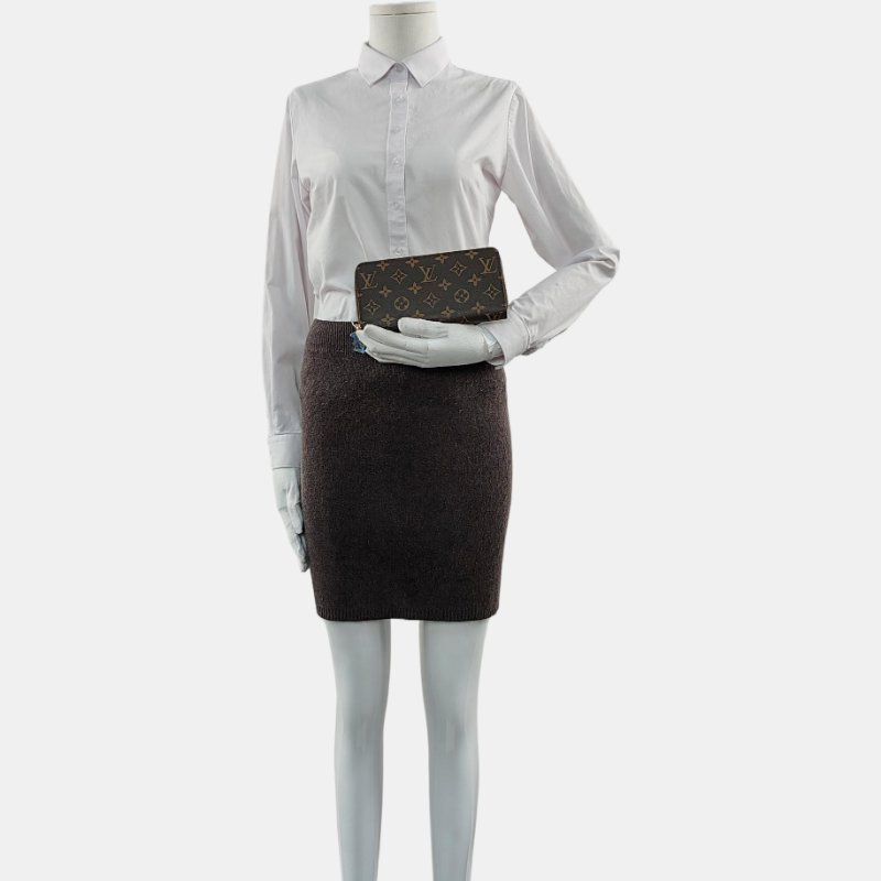 LOUIS VUITTON INSOLITE棕色塗層帆布老花錢包 金色五金 配件齊全 9.8新-1