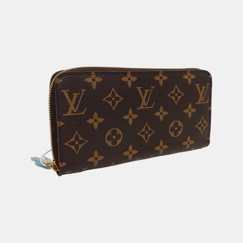 LOUIS VUITTON INSOLITE棕色塗層帆布老花錢包 金色五金 配件齊全 9.8新-3