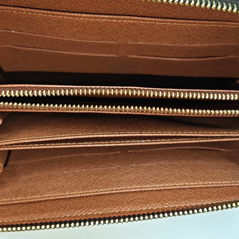 LOUIS VUITTON INSOLITE棕色塗層帆布老花錢包 金色五金 配件齊全 9.8新-6