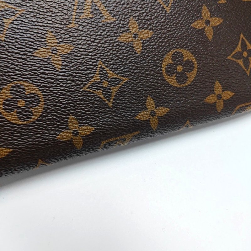LOUIS VUITTON INSOLITE棕色塗層帆布老花錢包 金色五金 配件齊全 9.8新-8