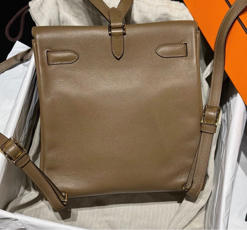 98新 D刻 愛馬仕/Hermes Kelly ado 威馬犬米色 金扣 evercolor皮-3