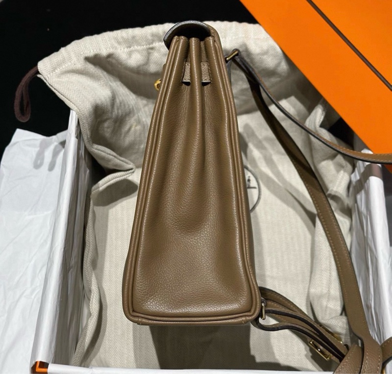 98新 D刻 愛馬仕/Hermes Kelly ado 威馬犬米色 金扣 evercolor皮-7