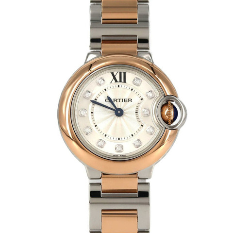 卡地亞 Ballon Bleu SM PG 組合 11P W3BB0005 SSxPG 石英錶