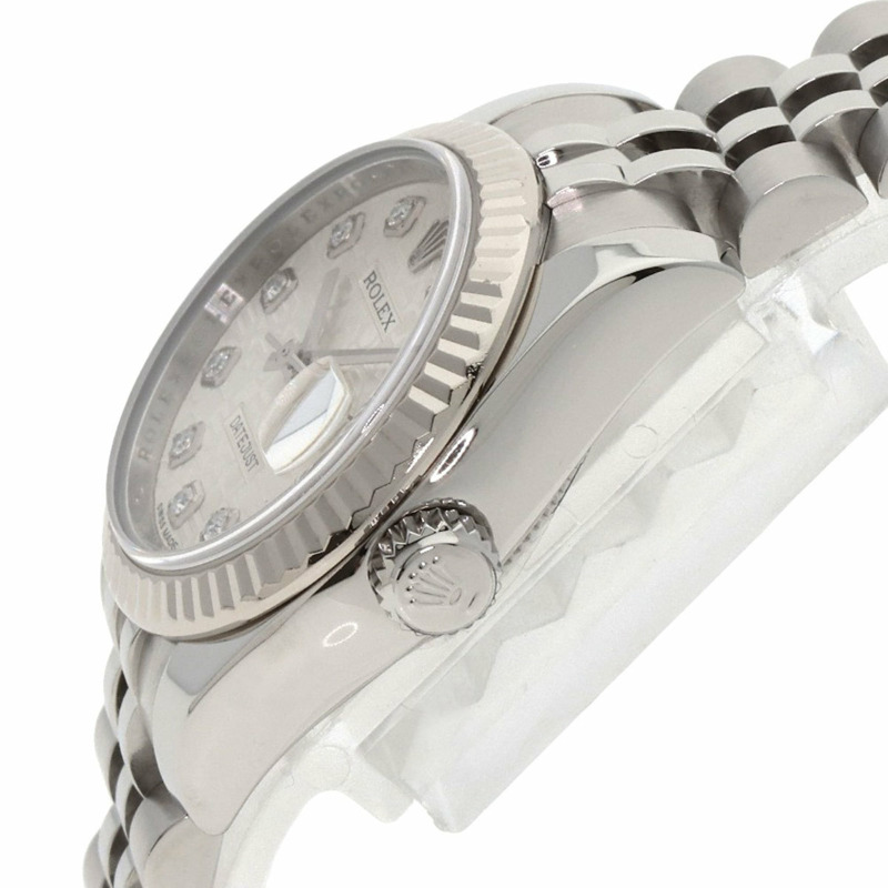 勞力士 179174G Datejust 女士十鑽腕錶，精鋼/SS/18K 白金材質-4