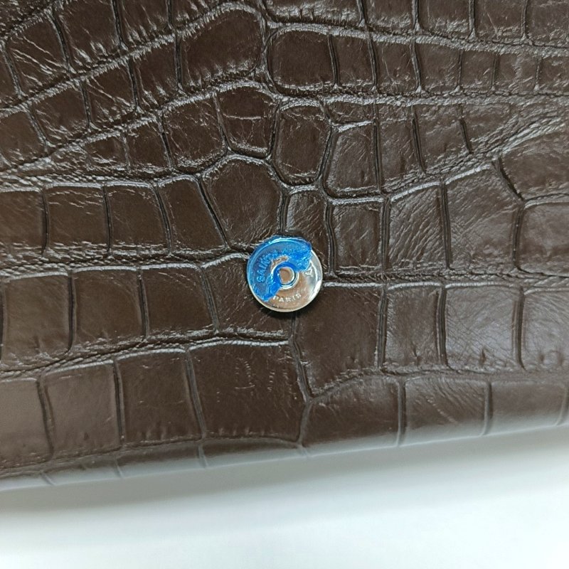 YSL KATE 中號 深棕色牛皮流蘇壓紋斜挎包單肩包 銀色五金 9.8新-8