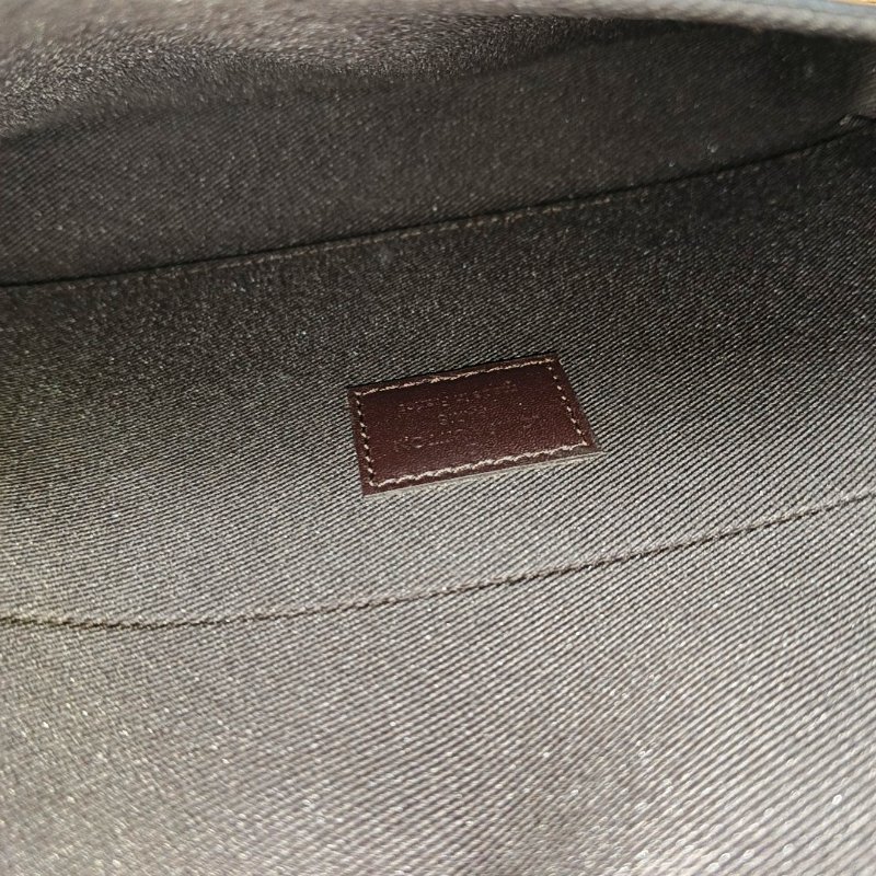 LOUIS VUITTON FELICIE酒紅色牛皮老花壓紋三合一單肩包斜挎包 金色五金 子袋 可拆卸肩帶-6