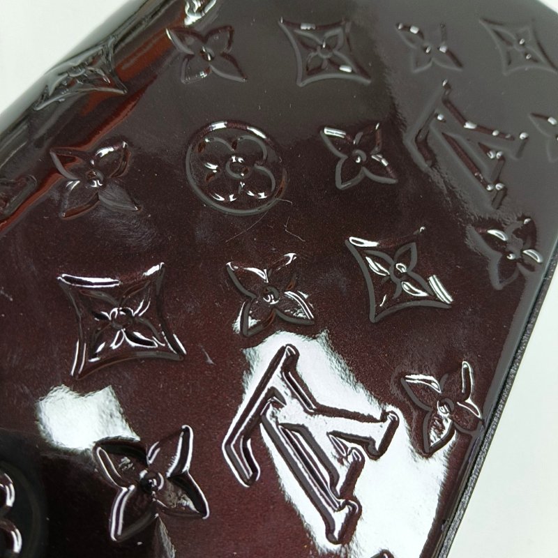 LOUIS VUITTON FELICIE酒紅色牛皮老花壓紋三合一單肩包斜挎包 金色五金 子袋 可拆卸肩帶-10