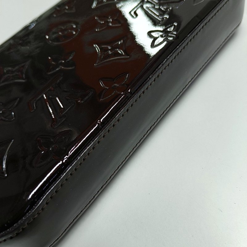 LOUIS VUITTON FELICIE酒紅色牛皮老花壓紋三合一單肩包斜挎包 金色五金 子袋 可拆卸肩帶-11