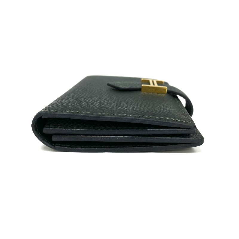☆ Hermes 愛馬仕 Green Epsom Calfskin Card Case Stamp W 綠色粒紋小牛皮卡包 W刻 - 257022628-3