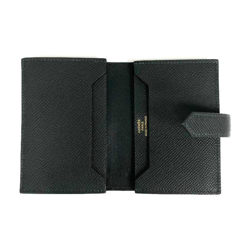 ☆ Hermes 愛馬仕 Green Epsom Calfskin Card Case Stamp W 綠色粒紋小牛皮卡包 W刻 - 257022628-16