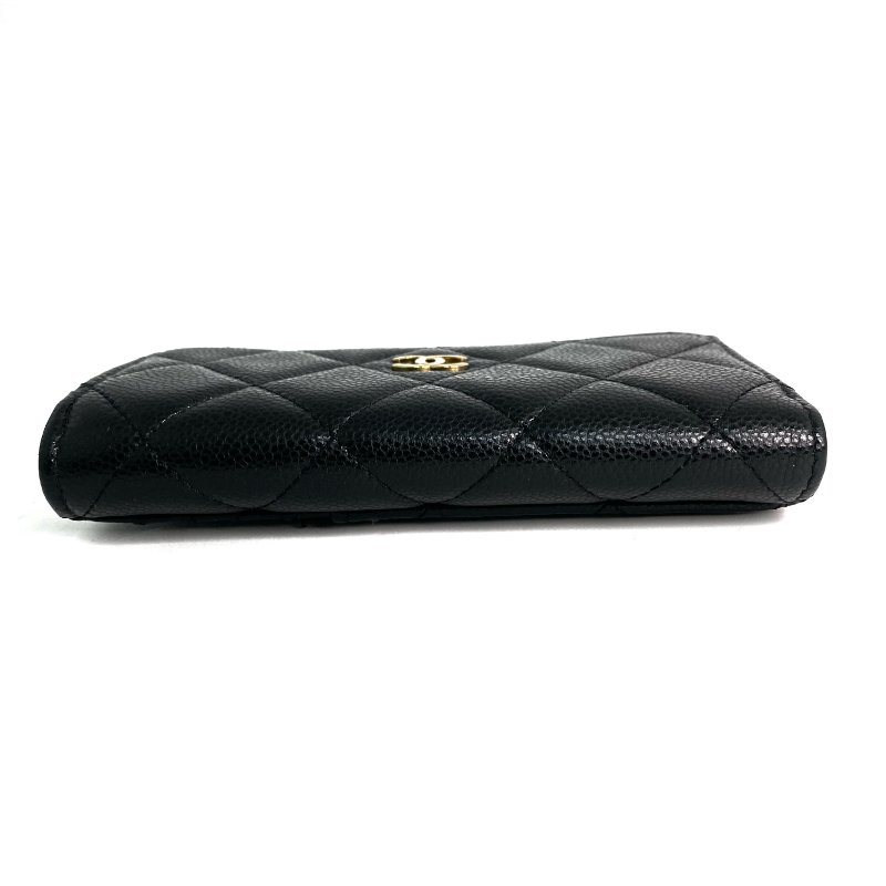 △ Chanel 香奈兒 Black Caviar Skin Gold Tone Metal Card Holder AP3388 黑色粒紋小牛皮金色金屬卡包 - 257022724-3