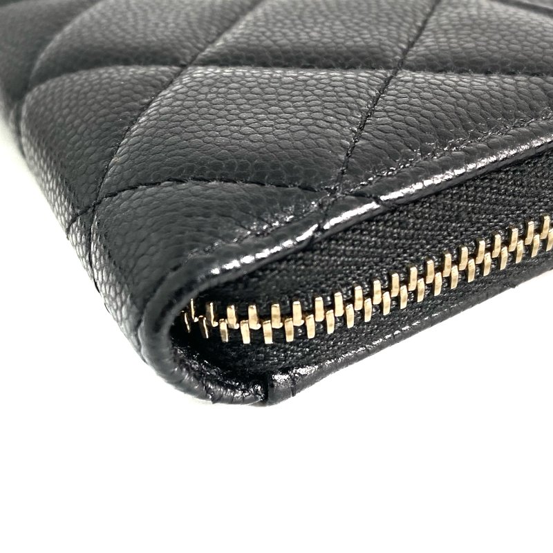 △ Chanel 香奈兒 Black Caviar Skin Gold Tone Metal Card Holder AP3388 黑色粒紋小牛皮金色金屬卡包 - 257022724-10