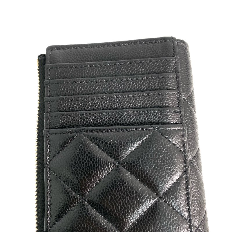 △ Chanel 香奈兒 Black Caviar Skin Gold Tone Metal Card Holder AP3388 黑色粒紋小牛皮金色金屬卡包 - 257022724-12