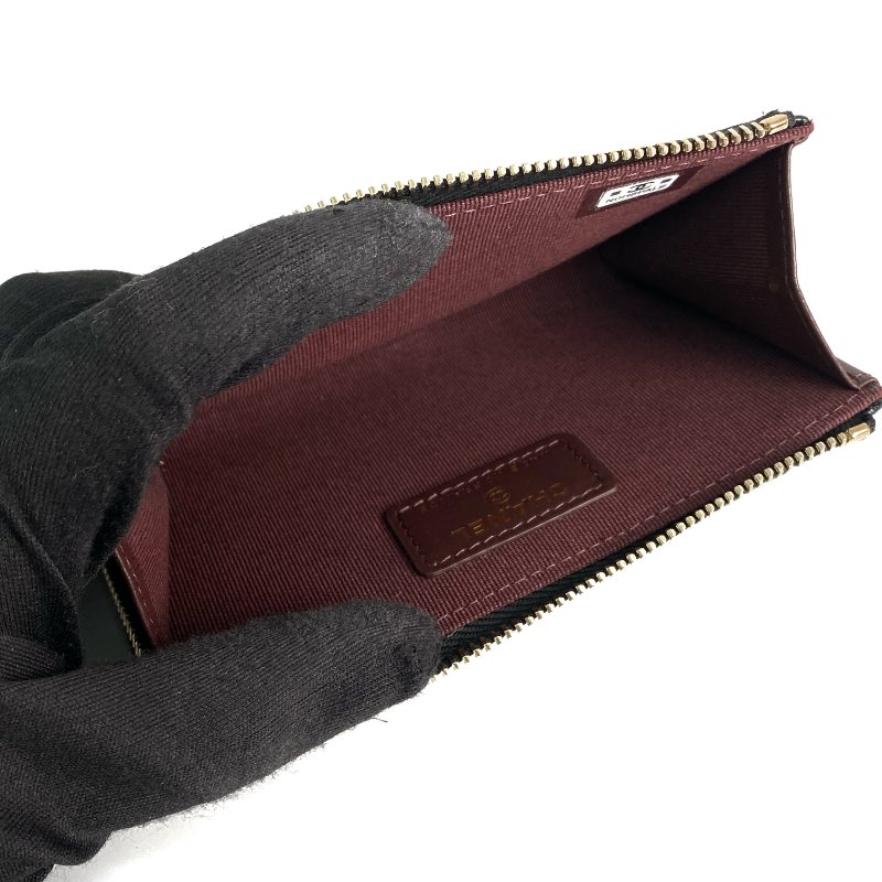 △ Chanel 香奈兒 Black Caviar Skin Gold Tone Metal Card Holder AP3388 黑色粒紋小牛皮金色金屬卡包 - 257022724-13