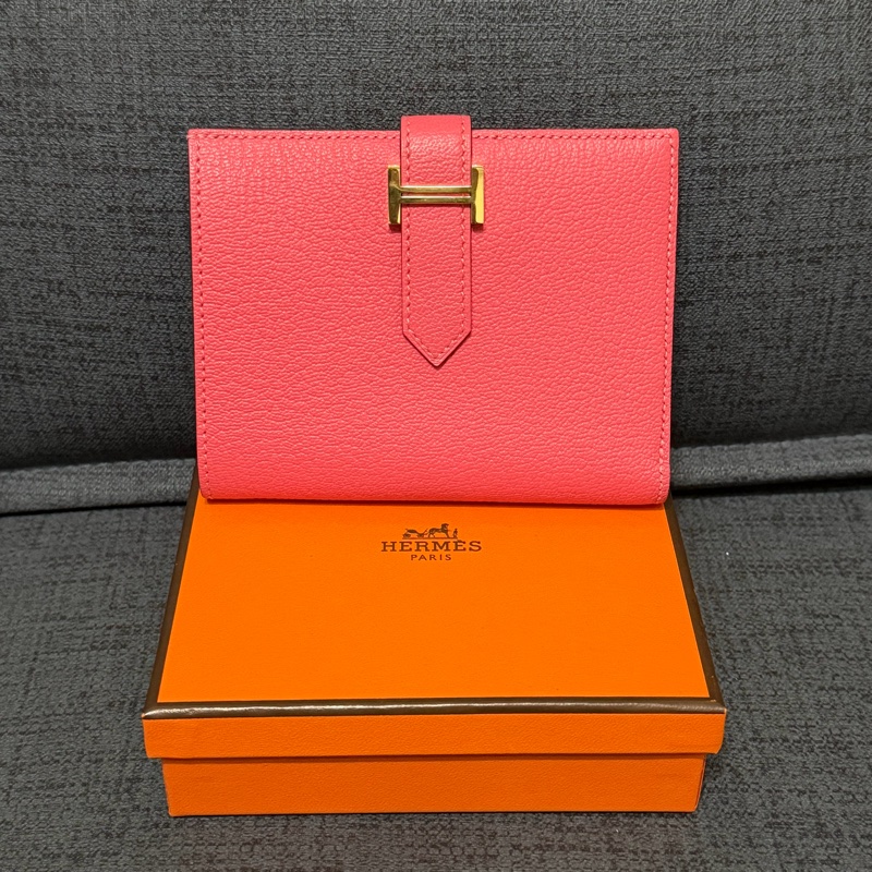 ʜᴇʀᴍèꜱ ʙᴇᴀʀɴ對開短夾 /唇膏粉金釦-6