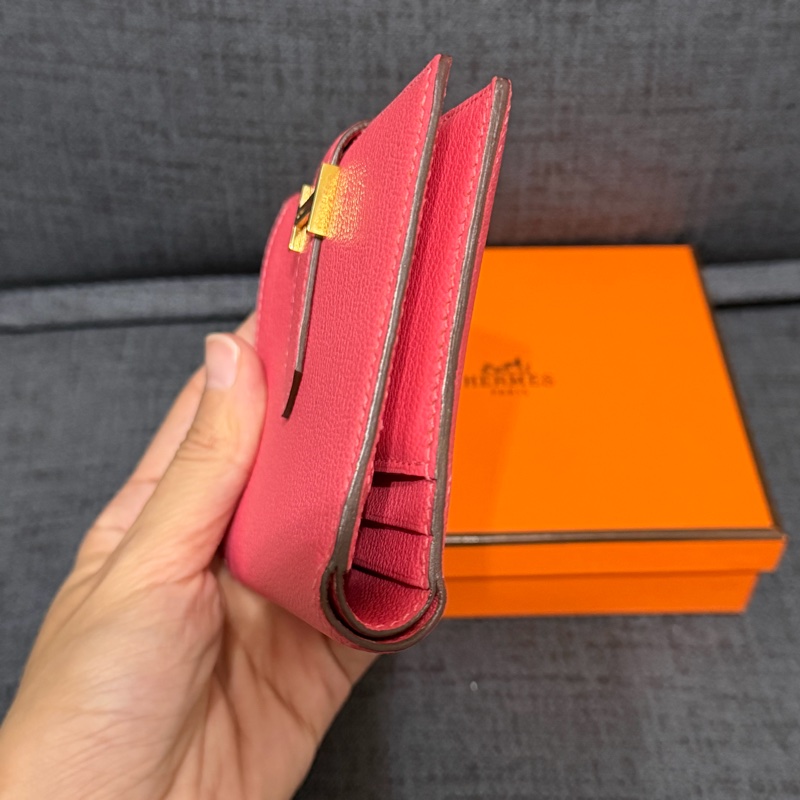 ʜᴇʀᴍèꜱ ʙᴇᴀʀɴ對開短夾 /唇膏粉金釦-8