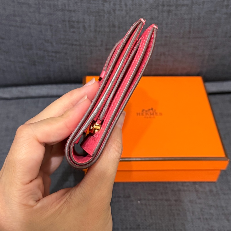 ʜᴇʀᴍèꜱ ʙᴇᴀʀɴ對開短夾 /唇膏粉金釦-9