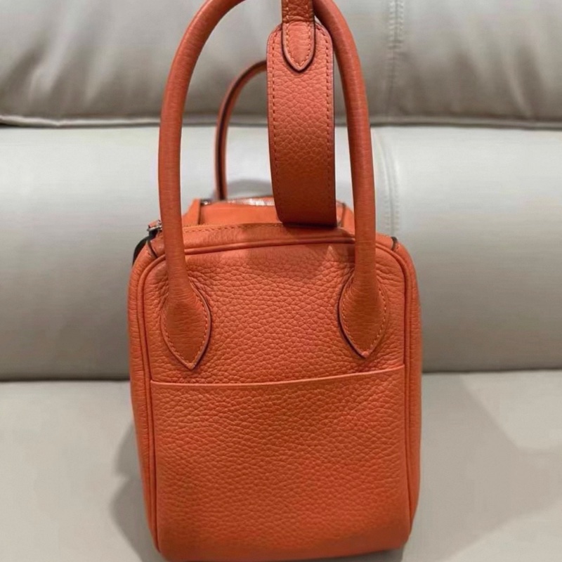 有購証🩷 99新 Hermes Lindy 26 橙色 银扣 Y刻 有小票 尘袋-3