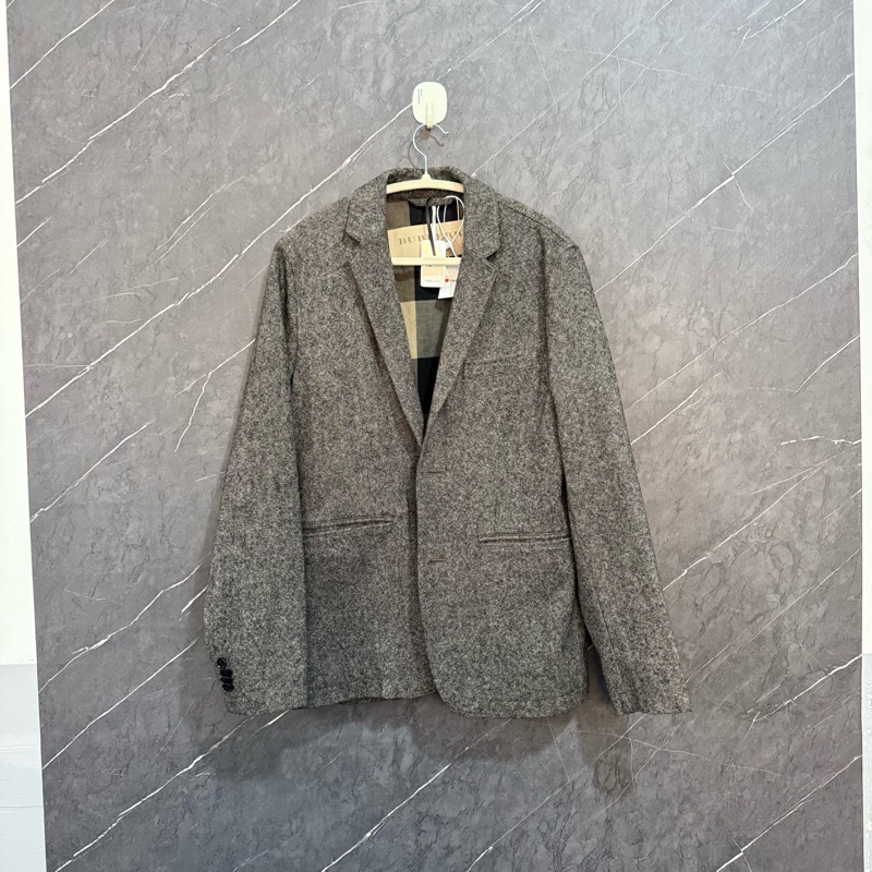 巴寶莉urberry灰色呢子西服m碼，成色新-0