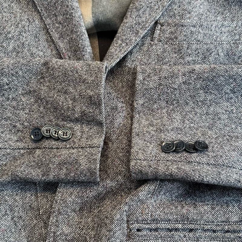 巴寶莉urberry灰色呢子西服m碼，成色新-6