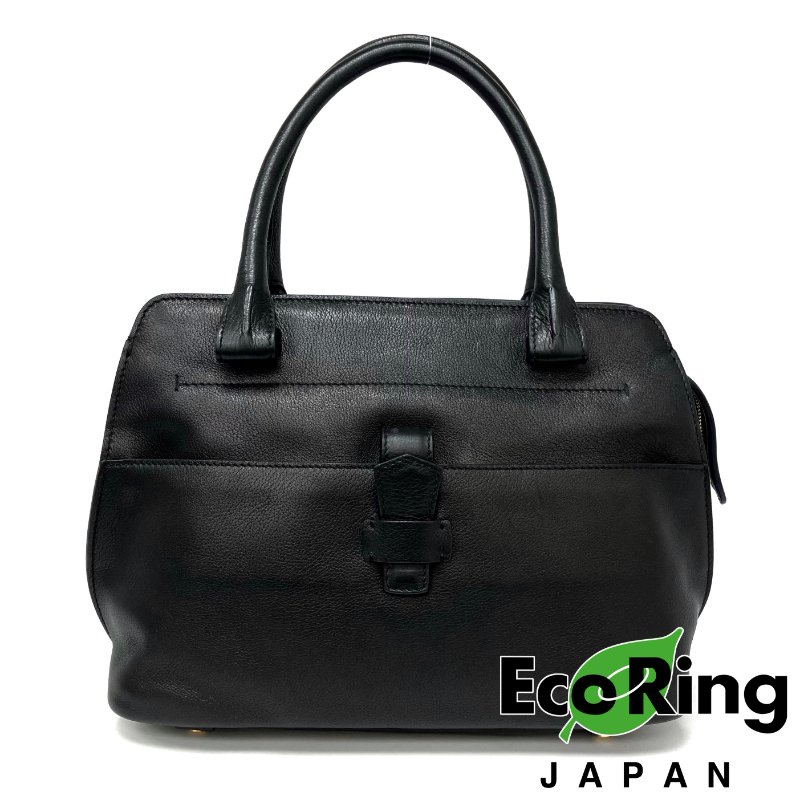 ☆ Loro Piana 諾悠翩雅 Black Calfskin Tote Bag 黑色小牛皮托特袋 -257022329-0