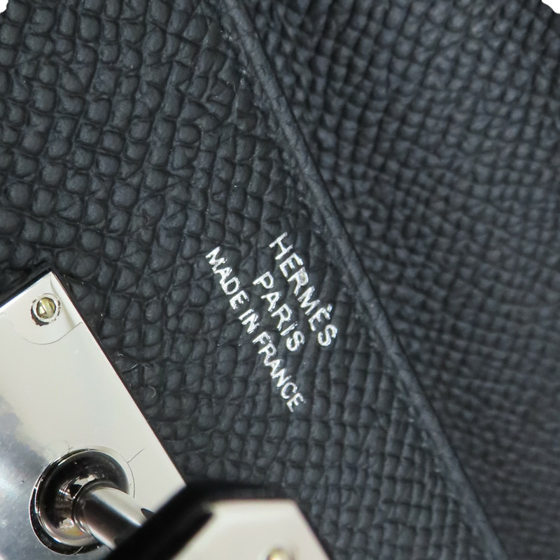 黑色 Epsom牛皮 Kelly To Go 肩背包 W刻 銀扣【HERMES 愛馬仕】-8