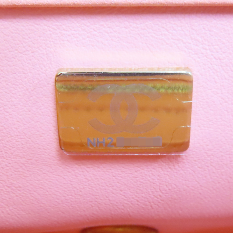 橘色 菱格紋 羊皮 Coco17 金球 鏈帶肩背包 金釦【CHANEL 香奈兒】 A35200-7