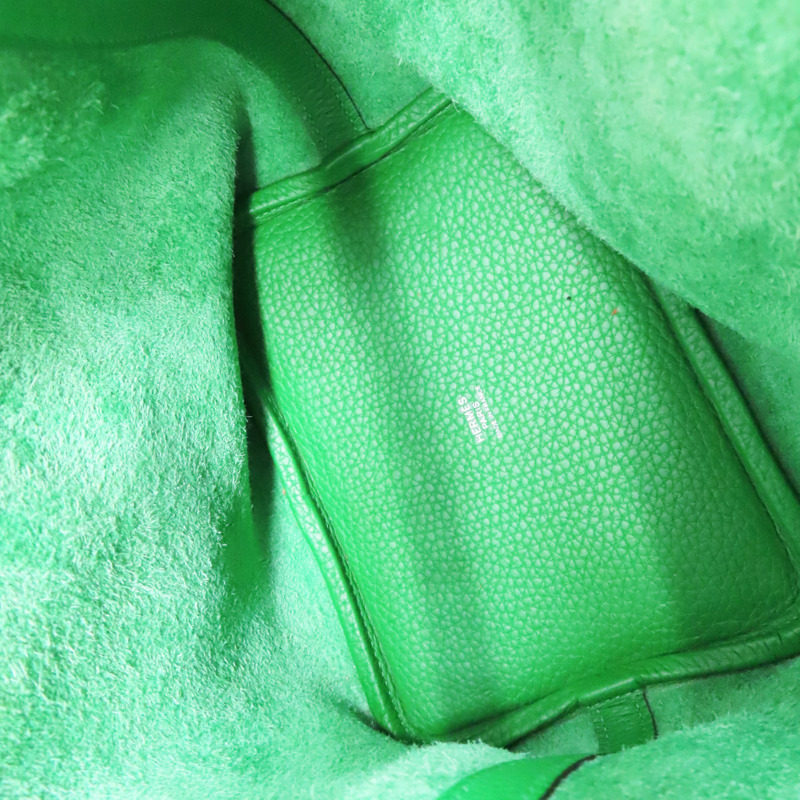 綠色 Taurillon牛皮 Picotin Lock 18 手提包 Z刻 無鑰匙【HERMES 愛馬仕】-4