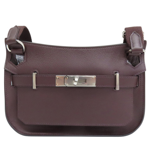 咖啡色 Evercolor牛皮 Mini Jypsiere 肩背包 W刻 銀釦【HERMES 愛馬仕】