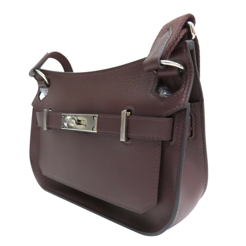 咖啡色 Evercolor牛皮 Mini Jypsiere 肩背包 W刻 銀釦【HERMES 愛馬仕】-2