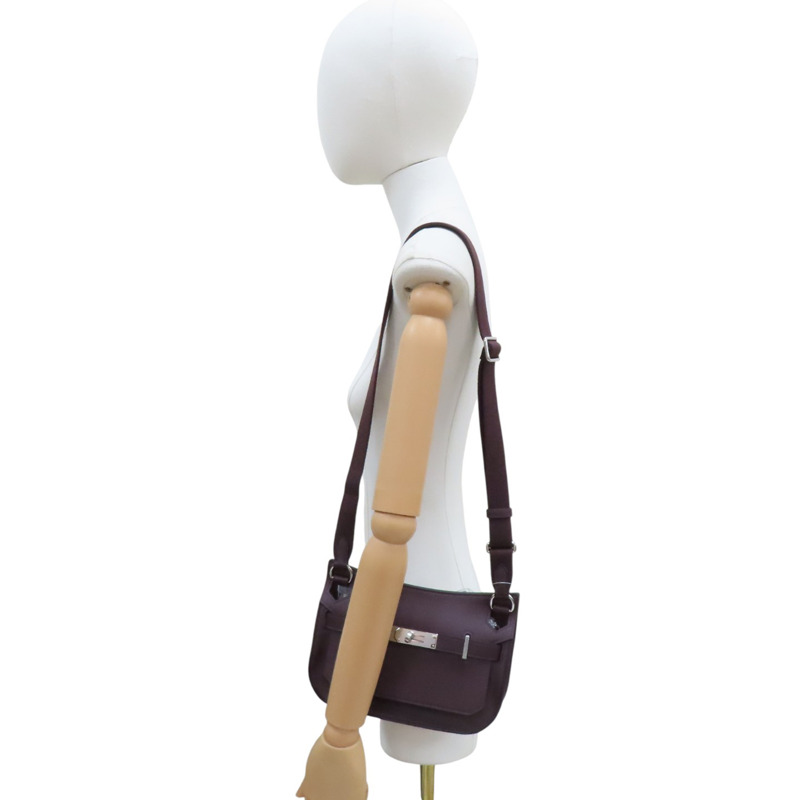 咖啡色 Evercolor牛皮 Mini Jypsiere 肩背包 W刻 銀釦【HERMES 愛馬仕】-7