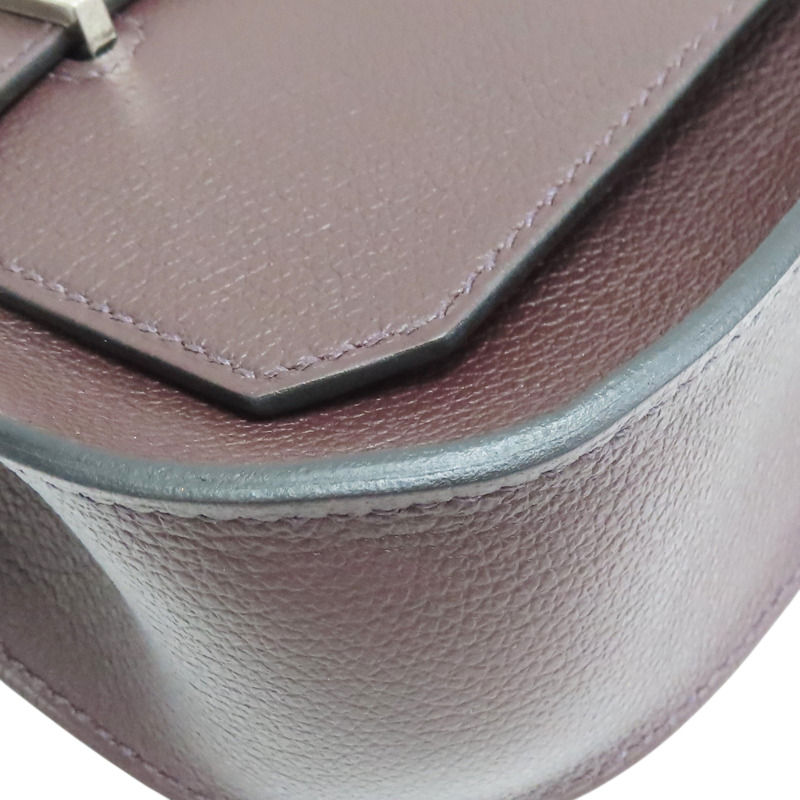 咖啡色 Evercolor牛皮 Mini Jypsiere 肩背包 W刻 銀釦【HERMES 愛馬仕】-8