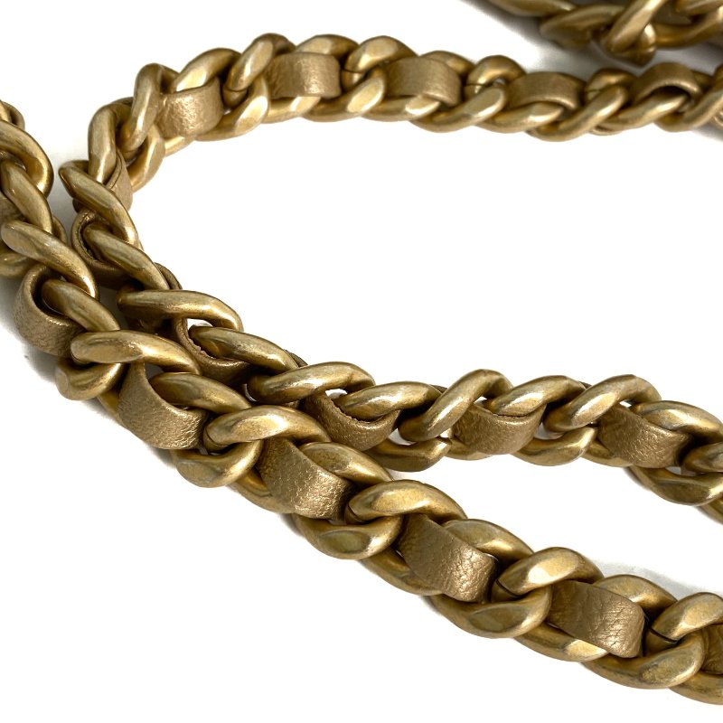 △ Chanel 香奈兒 19 Gold Lambskin Silver And Gold Tone Metal Ruthenium-Finish Metal Wallet On Chain No.30 19金色小羊皮銀色和金色金屬鍍釕金屬鎖鏈銀包No.30 - 257022476-12