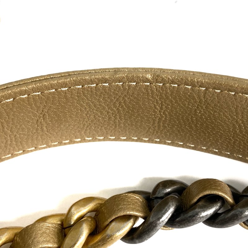 △ Chanel 香奈兒 19 Gold Lambskin Silver And Gold Tone Metal Ruthenium-Finish Metal Wallet On Chain No.30 19金色小羊皮銀色和金色金屬鍍釕金屬鎖鏈銀包No.30 - 257022476-13