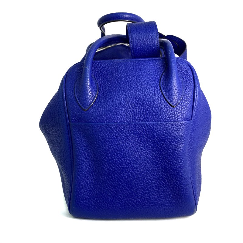 △ Hermes 愛馬仕 Electric Blue Clemence Calfskin Palladium Plated Metal Lindy 34 2 Way Bag Stamp [P] 藍色粒紋小牛皮鍍鈀金屬兩用袋[P]刻 - 257022469-4
