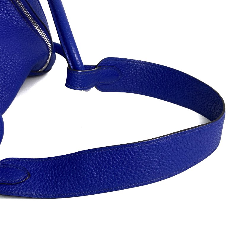 △ Hermes 愛馬仕 Electric Blue Clemence Calfskin Palladium Plated Metal Lindy 34 2 Way Bag Stamp [P] 藍色粒紋小牛皮鍍鈀金屬兩用袋[P]刻 - 257022469-10