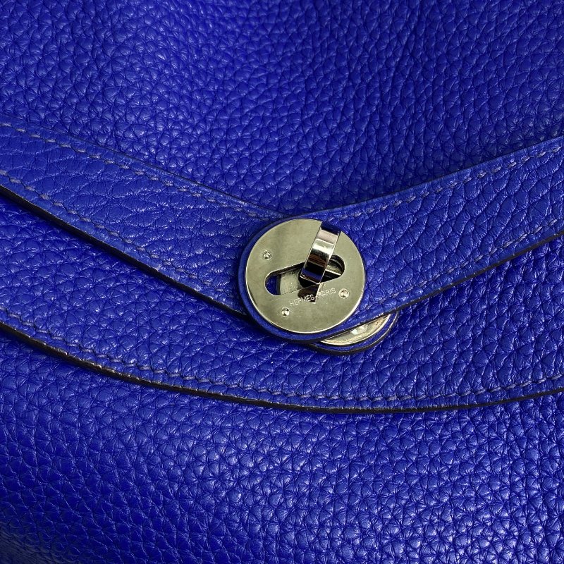 △ Hermes 愛馬仕 Electric Blue Clemence Calfskin Palladium Plated Metal Lindy 34 2 Way Bag Stamp [P] 藍色粒紋小牛皮鍍鈀金屬兩用袋[P]刻 - 257022469-13
