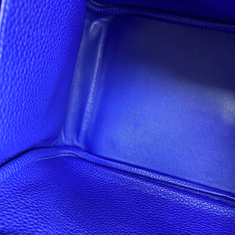 △ Hermes 愛馬仕 Electric Blue Clemence Calfskin Palladium Plated Metal Lindy 34 2 Way Bag Stamp [P] 藍色粒紋小牛皮鍍鈀金屬兩用袋[P]刻 - 257022469-15