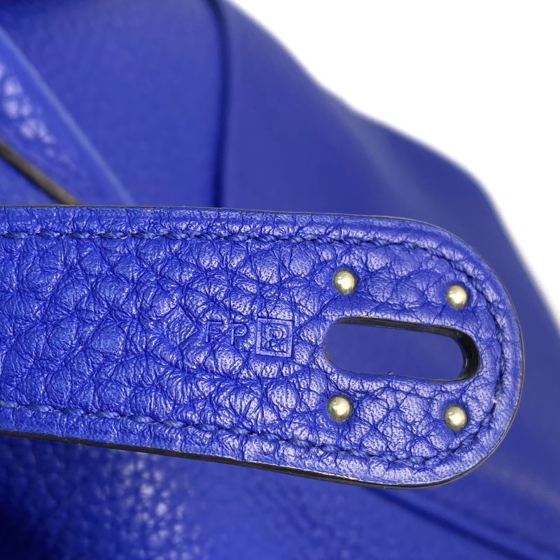 △ Hermes 愛馬仕 Electric Blue Clemence Calfskin Palladium Plated Metal Lindy 34 2 Way Bag Stamp [P] 藍色粒紋小牛皮鍍鈀金屬兩用袋[P]刻 - 257022469-19