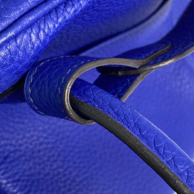 △ Hermes 愛馬仕 Electric Blue Clemence Calfskin Palladium Plated Metal Lindy 34 2 Way Bag Stamp [P] 藍色粒紋小牛皮鍍鈀金屬兩用袋[P]刻 - 257022469-21
