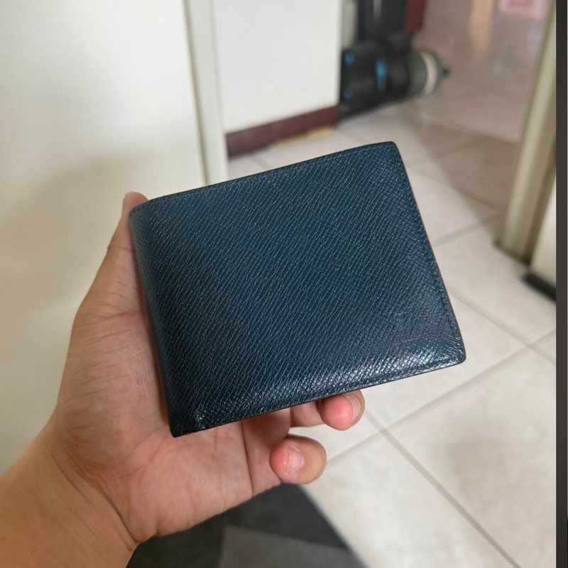 Lv 素面牛皮短夾（有零錢袋）-0