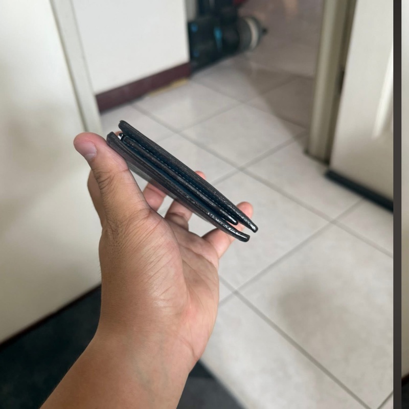 Lv 素面牛皮短夾（有零錢袋）-3