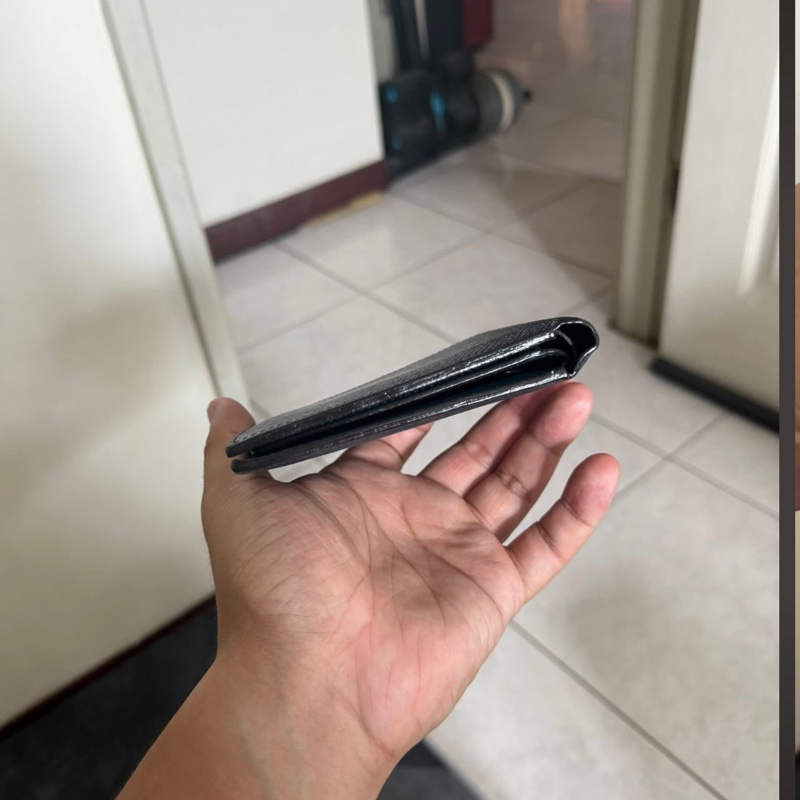 Lv 素面牛皮短夾（有零錢袋）-4