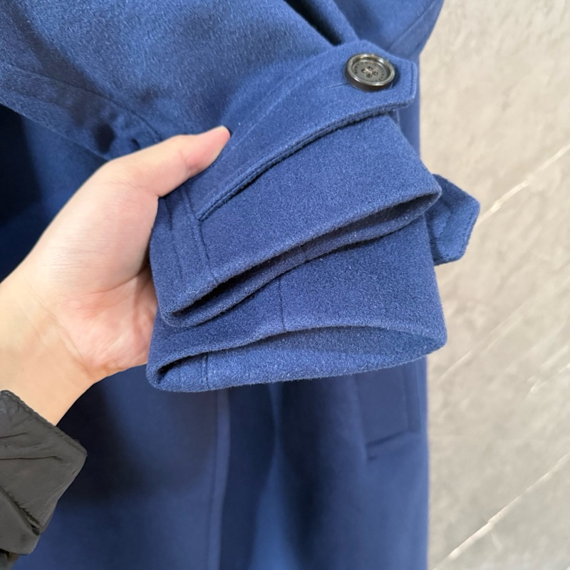 巴寶莉burberry藍色呢大衣34碼，成色新-2