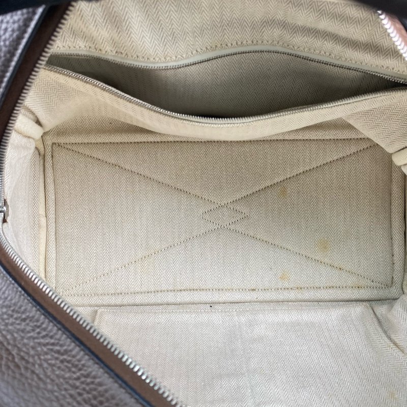 △ Hermes 愛馬仕 Brown Clemence Calfskin Palladium Plated Metal Victoria 35 Shoulder Bag Stamp [O] 啡色粒紋小牛皮鍍鈀金屬肩背袋[O]刻 - 257022416-14