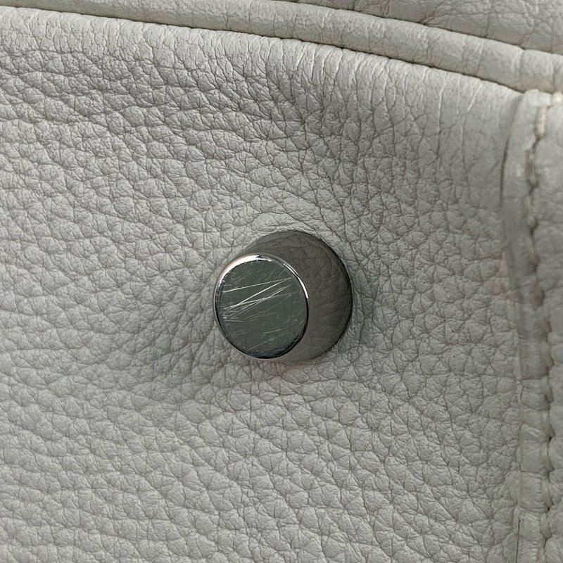 △ Hermes 愛馬仕 White Clemence Calfskin Palladium Plated Metal Lindy 34 2 Way Bag Stamp [L] 白色粒紋小牛皮鍍鈀金屬兩用袋[L]刻 - 257022472-13